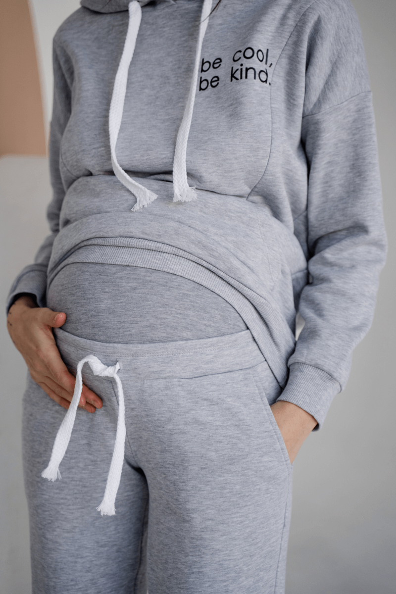 Спортивные костюмы Спортивный костюм для беременных и кормящих мам 4218115-72, серый меланж, To be