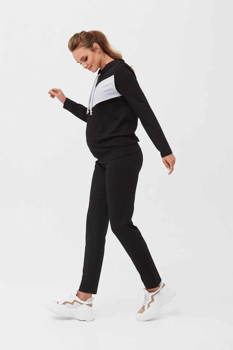 Спортивные костюмы Костюм спортивный для беременных и кормящих мам, черный, ТМ Dianora