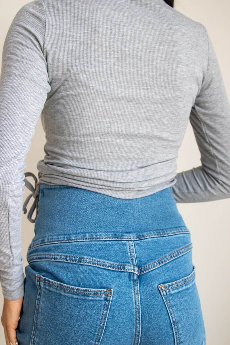 Джинси Вільні прямі джинси для вагітних з високою посадкою 4293501, Синій, To be