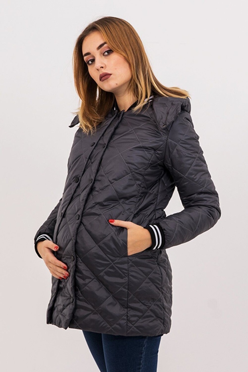 Куртка для вагітних деми, To be, Сірий, 48