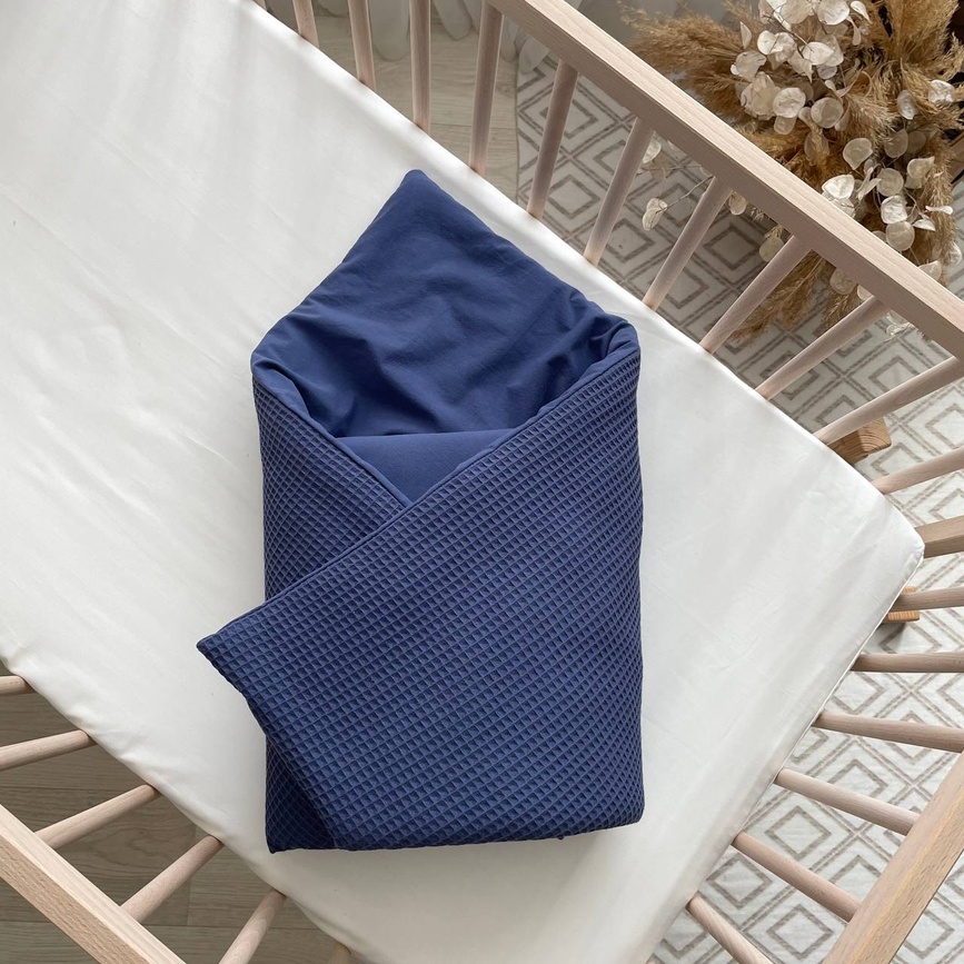 Одеяла и пледы Плед-конверт с одеялом вафля+жатка, синий, Маленькая Соня