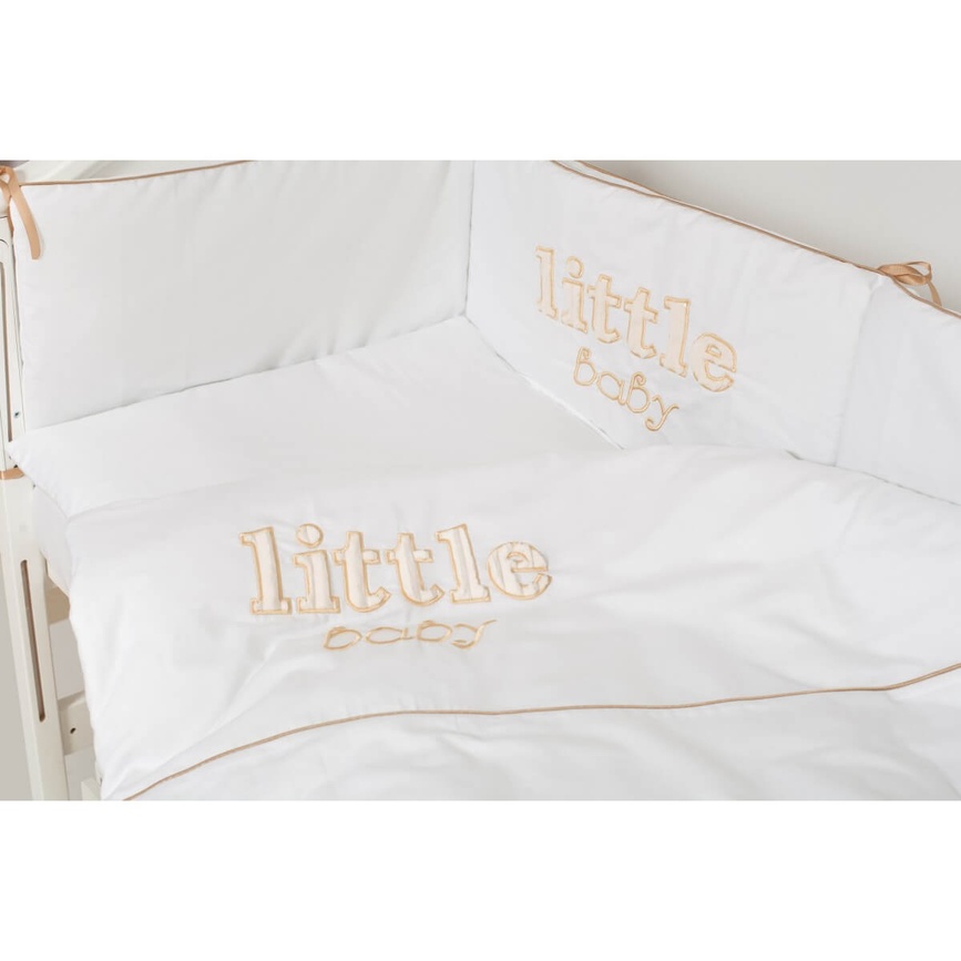 Текстиль Постельный комплект Little Baby, бело-бежевый цвет, ТМ Twins