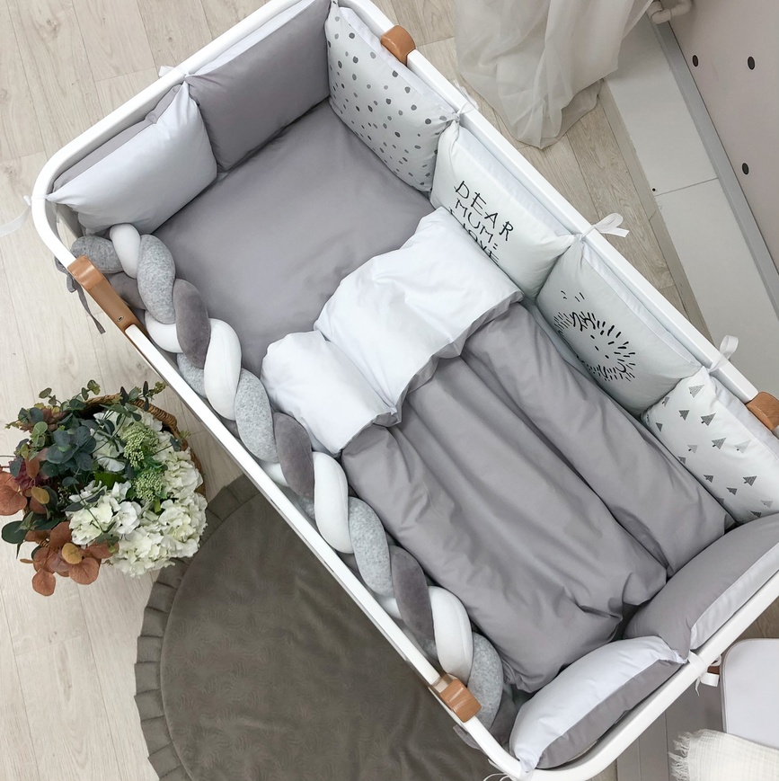 Постелька Комплект постельного белья в кроватку Art Design Ежик, стандарт, 6 элементов, Маленькая Соня