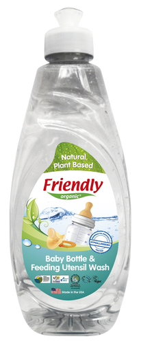 Органическая бытовая химия Органическое моющее средство для бутылочек, сосок и посуды (без запаха), 414 мл, Friendly organic