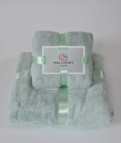 Полотенца Комплект полотенец (микрофибра) Mallory мятный, 2 шт, Home Textiles
