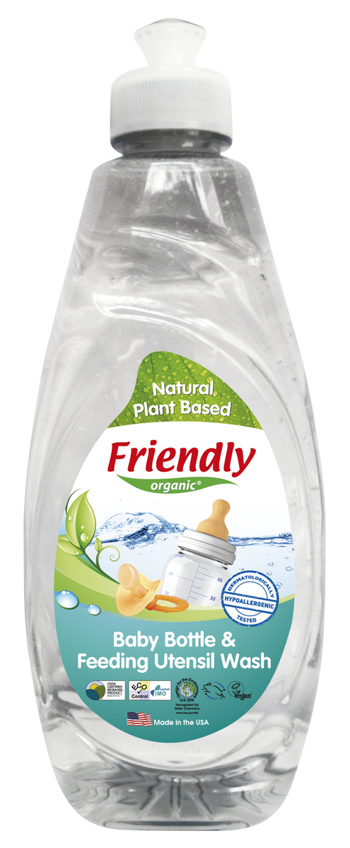 Органічна побутова хімія Органічний миючий засіб для пляшок, сосок та посуду (без запаху), Friendly organic