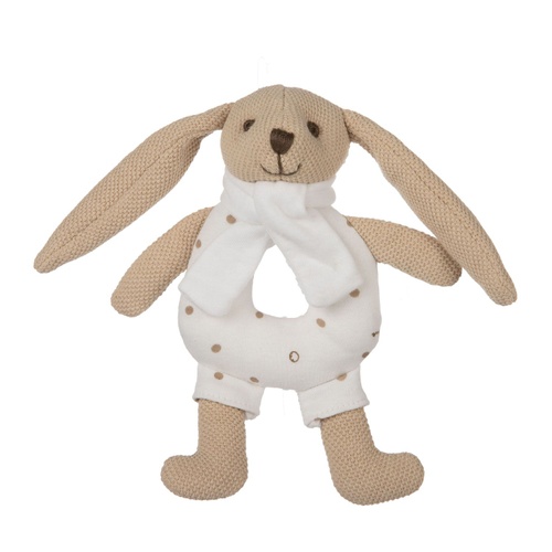 Мягкие игрушки Игрушка-погремушка мягкая Кролик бежевая, Canpol babies