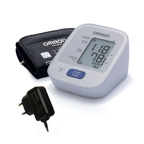 Тонометри, термометри Вимірювач артеріального тиску і частоти пульсу автоматичний OMRON M2 Basic з мережевим адаптером і подовженою манжетою 22-42 см, Omron