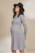 Платья на каждый день Теплое платье для беременных и кормящих ELMA, серый меланж, Юла мама Фото №5