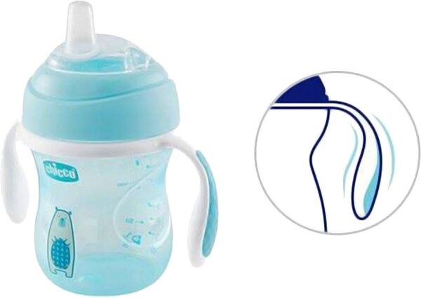 Посуд для дітей Чашка пластикова для пиття Transition Cup 200мл. від 4 місяців, блакитна, Chicco