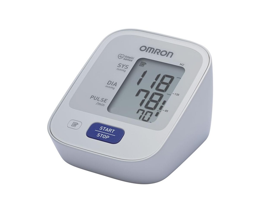 Тонометры, термометры Измеритель артериального давления и частоты пульса автоматический OMRON M2 Basic с сетевым адаптером и удлиненной манжетой 22-42 см, Omron