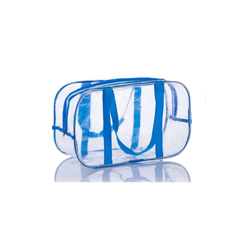 Удобные прозрачные сумки в роддом NEW Сумочка-косметичка прозрачная в роддом, синяя, Mamapack
