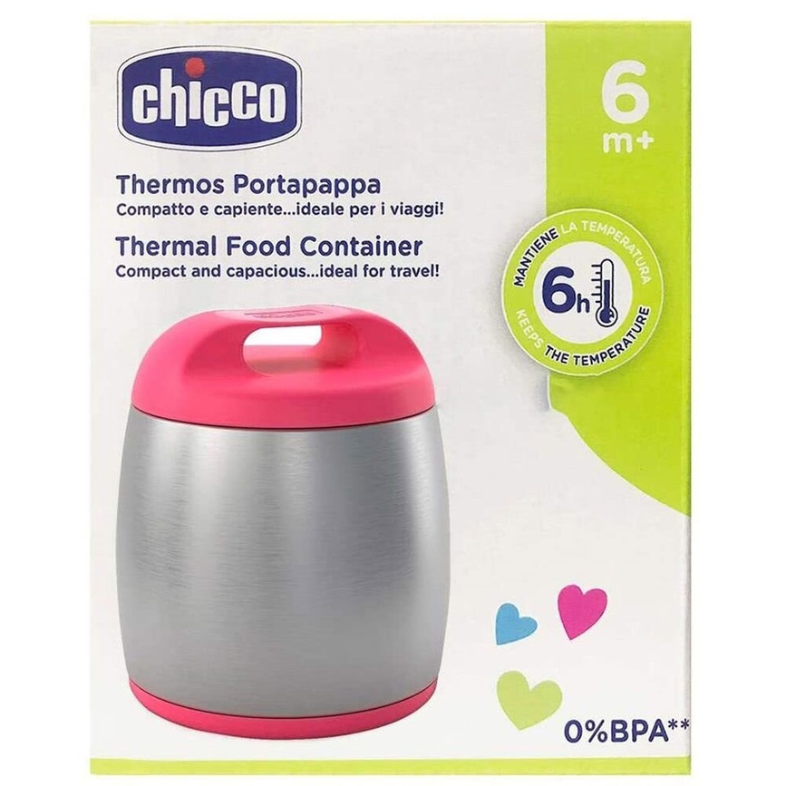 Термоупаковка Термос контейнер для дитячого харчування для дівчинки, рожевий, Chicco