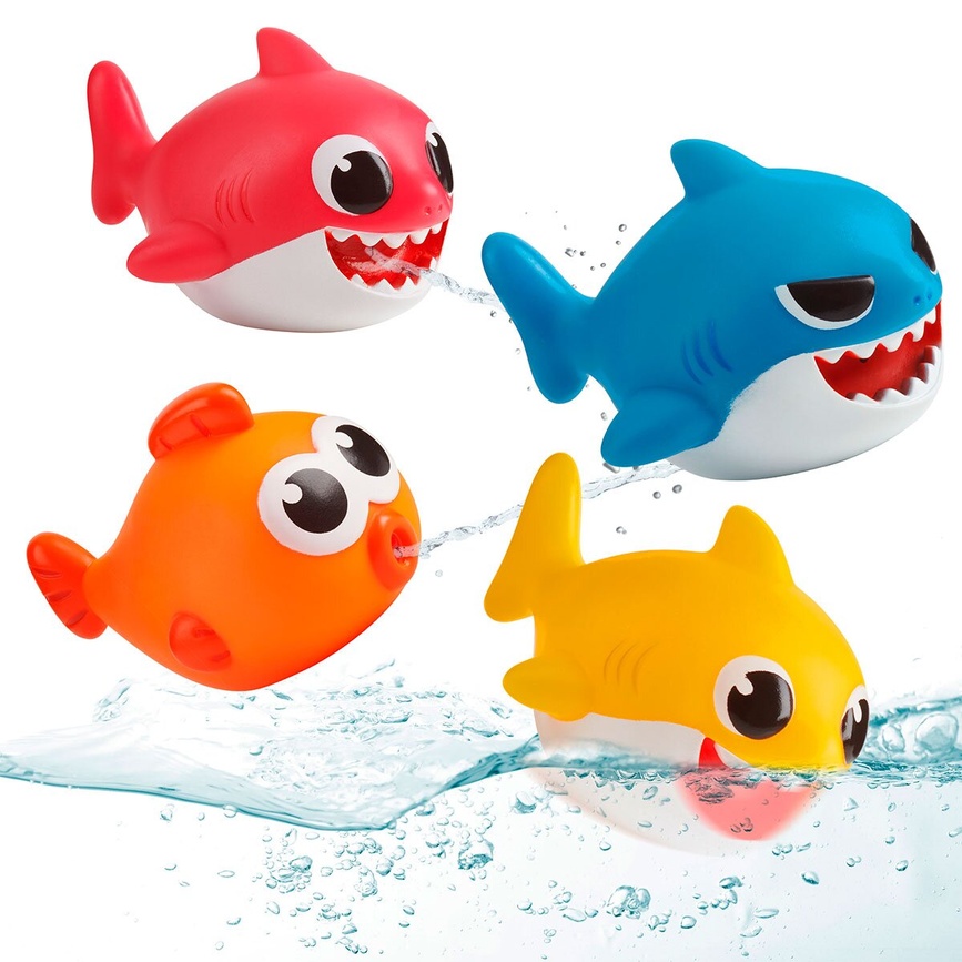 Іграшки в ванну Бризкунчик іграшка для купання Папа Акуленятка, Baby shark