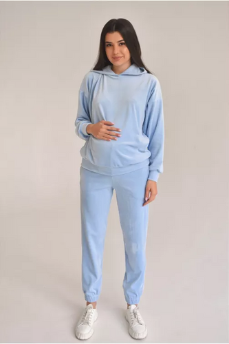Спортивные костюмы Костюм спортивный из плюша для беременных и кормящих мам, голубой, ТМ Dianora