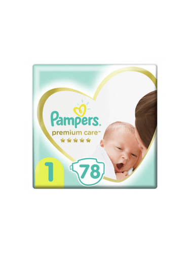 Подгузники Подгузники Premium Care Newborn 1, 2-5 кг, 78шт, Pampers