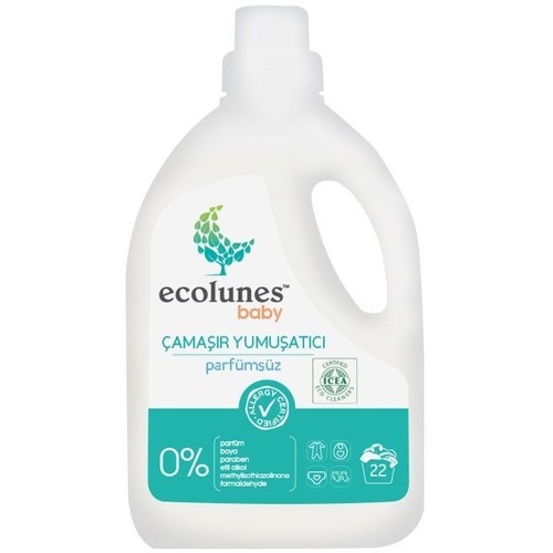 Органічна побутова хімія Пом'якшувач для прання дитячого одягу 1л (Без запаху), Ecolunes