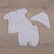 Одяг на христини Костюм Натхнення з коротким рукавом білий, дівчинка, інтерлок, Betis Фото №1