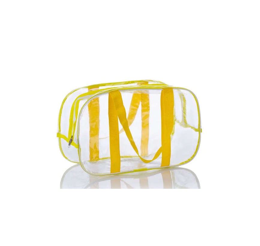 Удобные прозрачные сумки в роддом NEW Сумочка-косметичка прозрачная в роддом, желтая, Mamapack