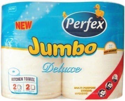Бумажные полотенца Delux Jumbo 2 шт, 2 слоя 7374, Perfex
