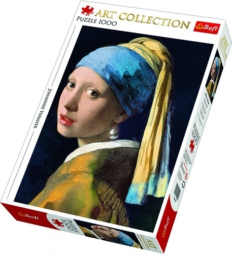Пазли, мозаїка Пазли - (1000 елм.) - "Дівчинка з перлинами" , Арт колекція , Trefl