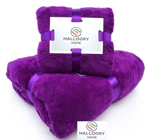 Полотенца Комплект полотенец (микрофибра) Mallory фиолетовый, 2 шт, Home Textiles