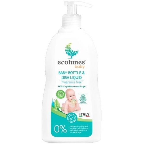 Органічна побутова хімія Засіб для миття дитячого посуду, пляшок, сосок 500 мл (Без запаху), Ecolunes