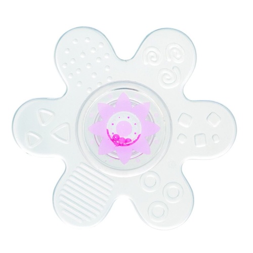 Погремушки Погремушка-зубогрызка силиконовая Звездочка, розовый, Canpol babies