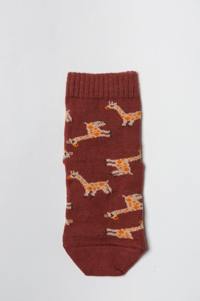 Шкарпетки Шкарпетки дитячі Зоо, набір 3 шт, блакитний, гірчичний, коричневий, Мамин Дом