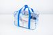 Удобные прозрачные сумки в роддом Прозрачные косметички в роддом, синяя и желтая, Mamapack (2 шт). Фото №3