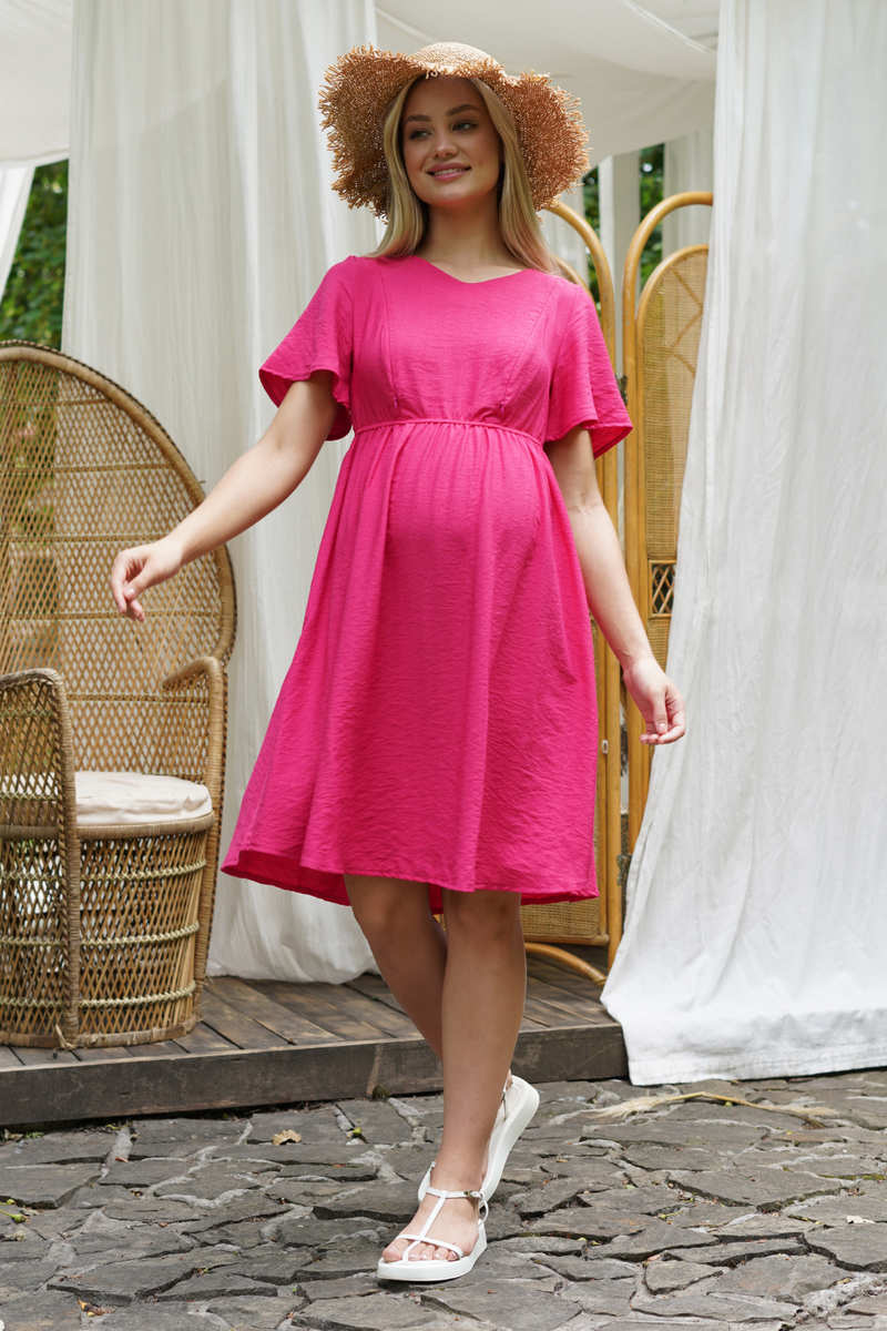 Платье для беременных и кормящих мам, малиновый, To be, Малиновий, 42