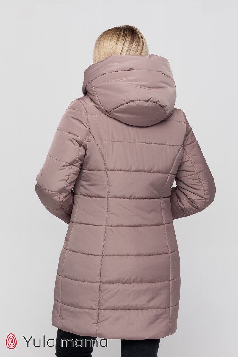 Зимнее пальто 2 в 1 для беременных со вставкой для животика ABIGAIL, капучино, Юла мама, Капучино, M