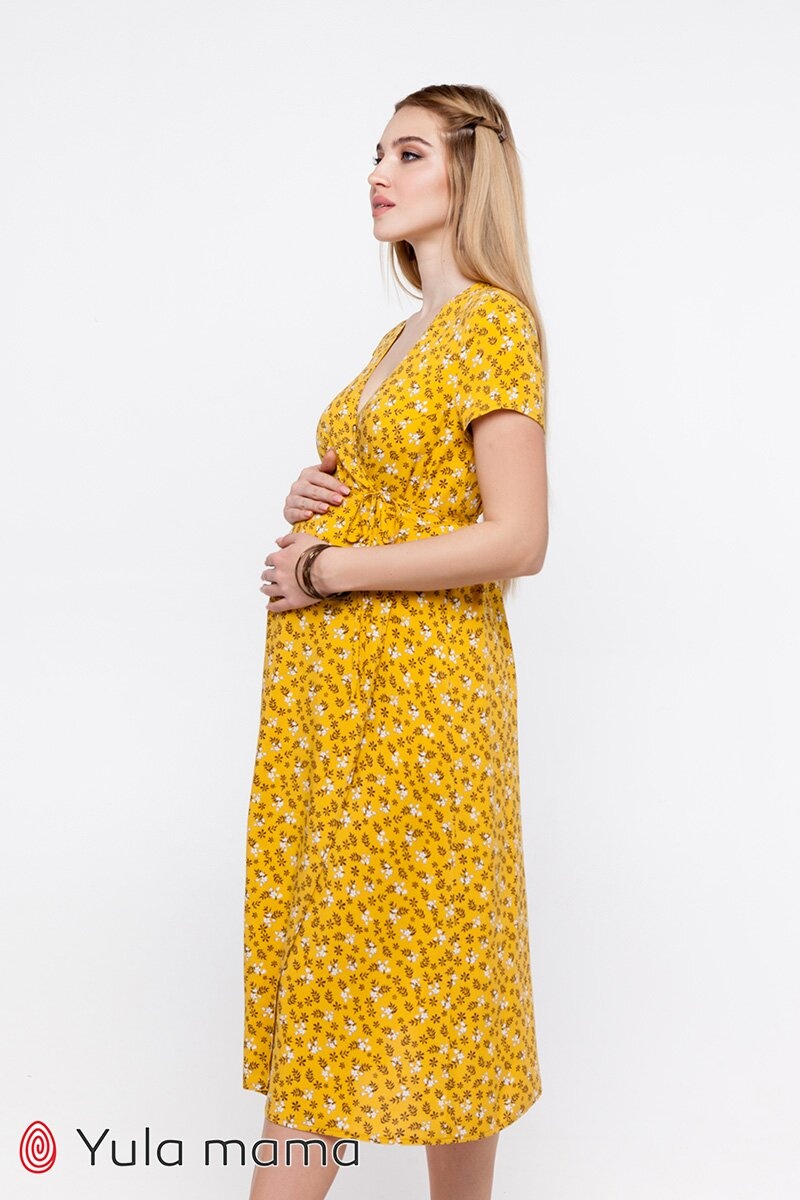 Сукня для вагітних і годуючих мам EILISH темно-жовтий, Юла мама