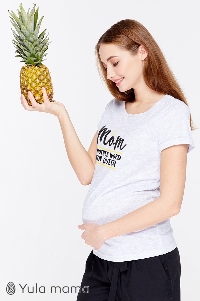 Трикотажна футболка для вагітних LILLIT MOM, Юла мама