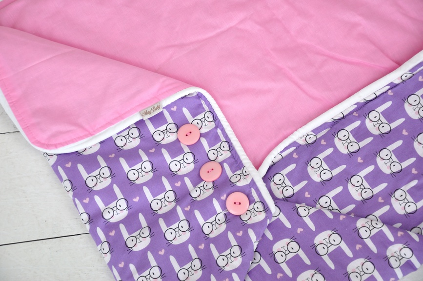 Конверт-одеяло для новорожденных с пуговицами Funny rabbits, летний, MagBaby