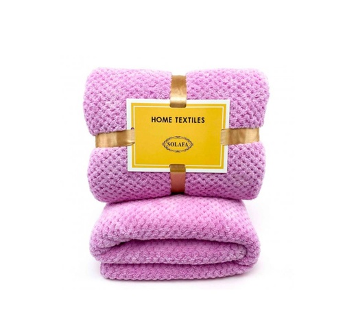 Полотенца Комплект полотенец (бамбук) лиловый 2 шт, Home Textiles
