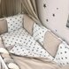 Постільна білизна Комплект постільної білизни в ліжечко Happy night Серця, 6 елементів, сіро-бежеві, Маленька Соня Фото №2