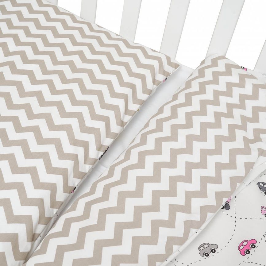 Текстиль Сменная постель Comfort line с дизайном "Машинки" в сером цвете, ТМ Twins