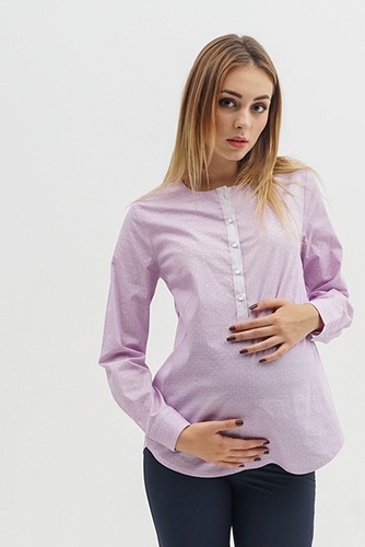 Блузи, сорочки Блуза для вагітних та годуючих 1707224 Бузковий, To be