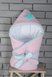 Демисезонные конверты Конверт-одеяло для новорожденных cтеганый джинсовый на трикотаже, розово-бирюзовый, MagBaby Фото №1
