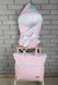 Демисезонные конверты Конверт-одеяло для новорожденных cтеганый джинсовый на трикотаже, розово-бирюзовый, MagBaby Фото №6