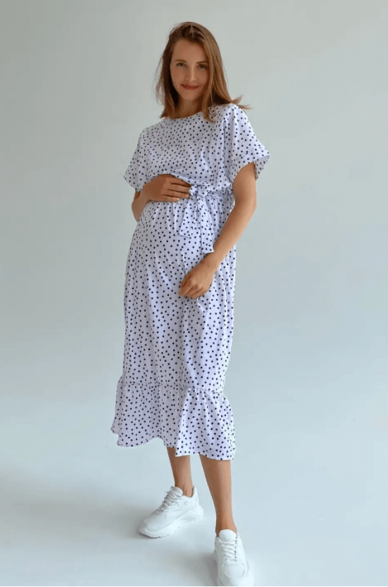 Платье для беременных и кормящих мам 4337748 белое, To be, Белый, 42