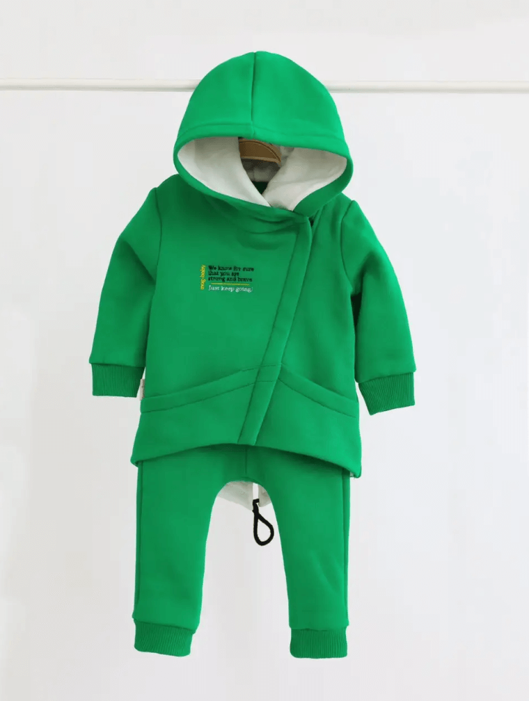 Спортивные костюмы Спортивный костюм на флисе детский Brave, зеленый, MagBaby