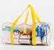 Удобные прозрачные сумки в роддом Большая сумка в роддом с карманом, желтая L, Mamapack. Фото №2