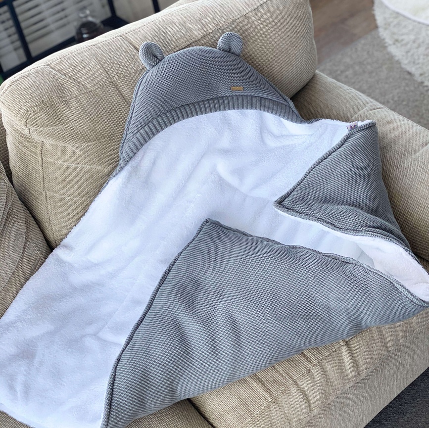Конверт-одеяло для новорожденных Мишутка на махре, зимний, серый, Kid's Fantasy, Серый
