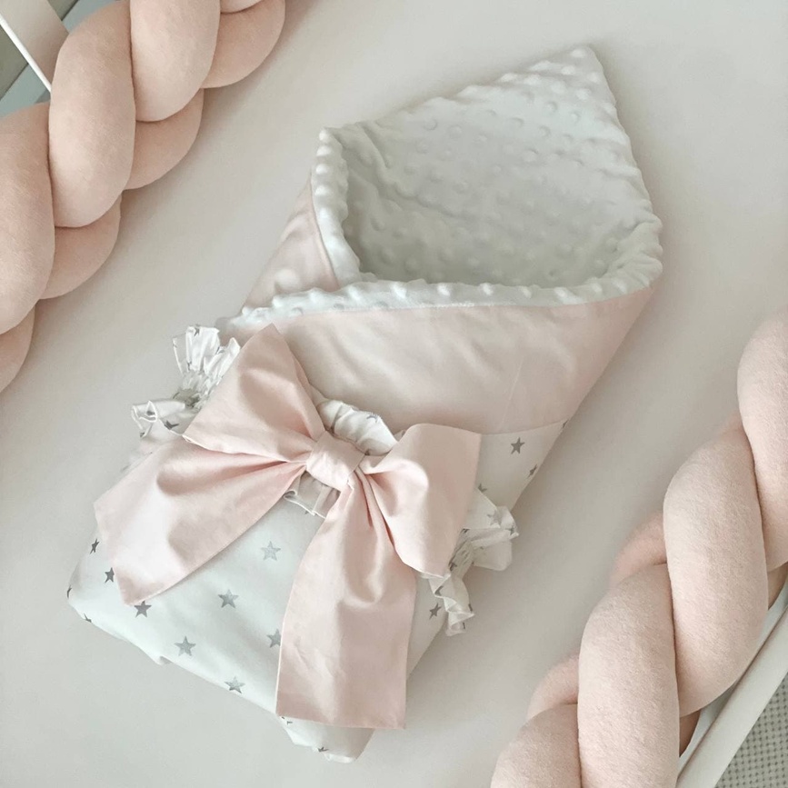 Постільна білизна Комплект постільної білизни, дизайн "Зірочки" рожевого кольору, ТМ Baby Chic