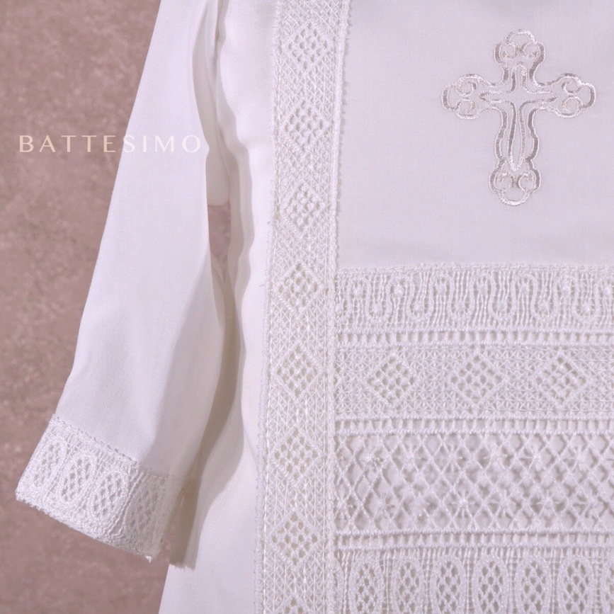 Рубашка для крещения мальчика Бусинка, Battessimo