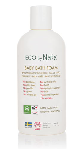Шампунь для малюків Органічна дитяча піна EcoCert, 200мл, NATY