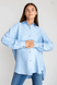 Блузы, рубашки Блуза рубашка для беременных и кормящих мам 2101711, голубой, To be Фото №5