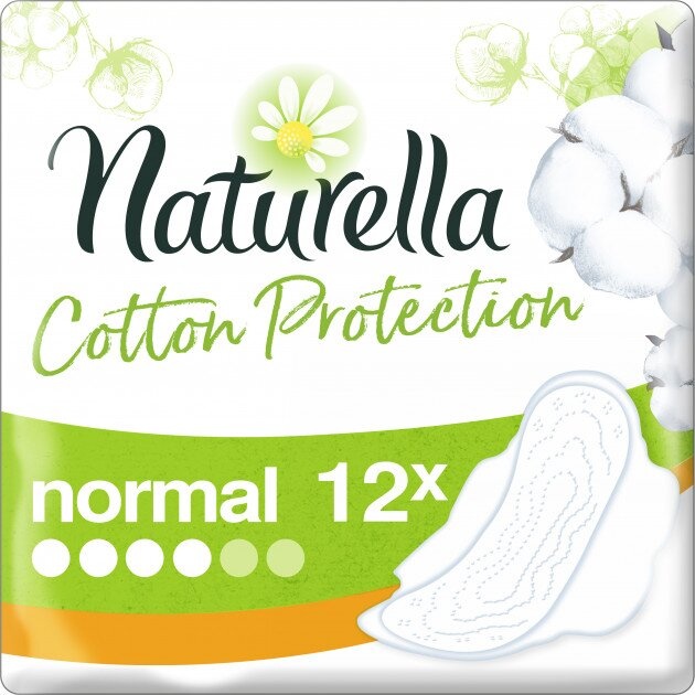 Гігієнічні прокладки Прокладки гігієнічні з крильцями Cotton Protection Ultra Normal, 12 шт, Naturella